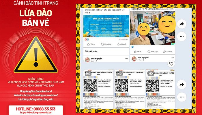 Tien Loc Palace Issues Warning: Beware of Fake Sun World Ha Nam Ticket Scams
